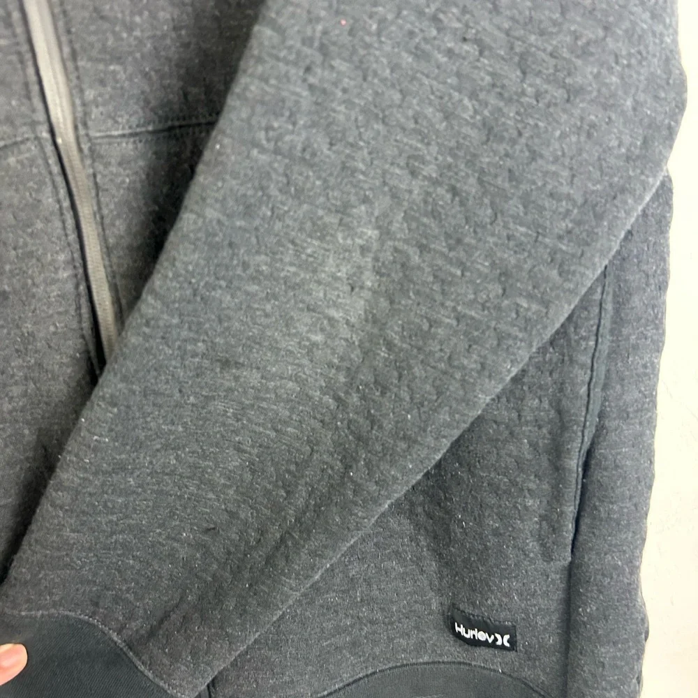 Hurley Mens Y2K Black Full Zip Hooded Jacket Size Medium - Picture 7 of 9